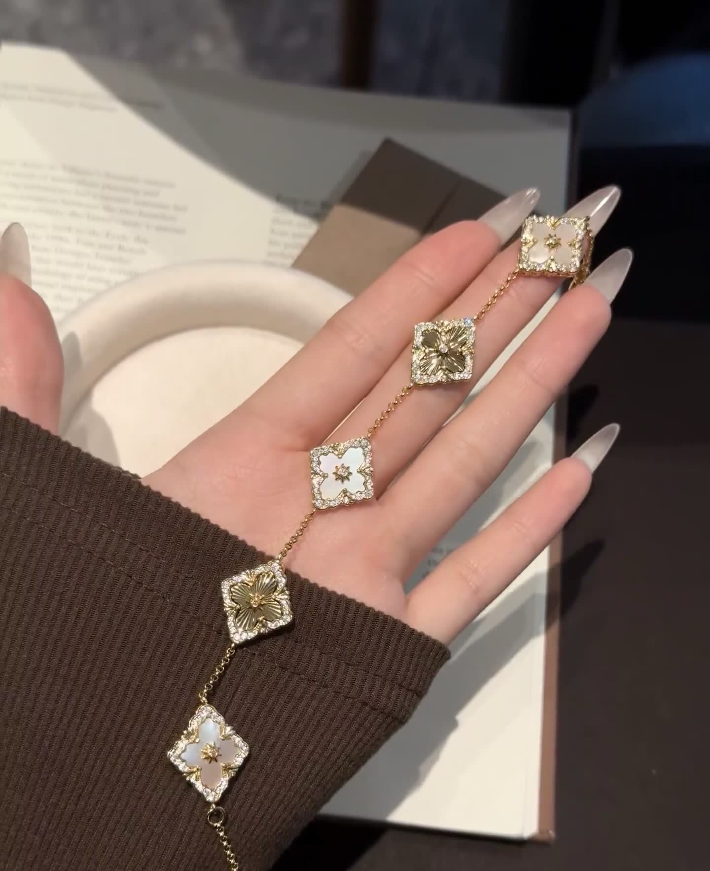 Van Cleef & Arpels Alhambra Gold and Enamel Bracelet